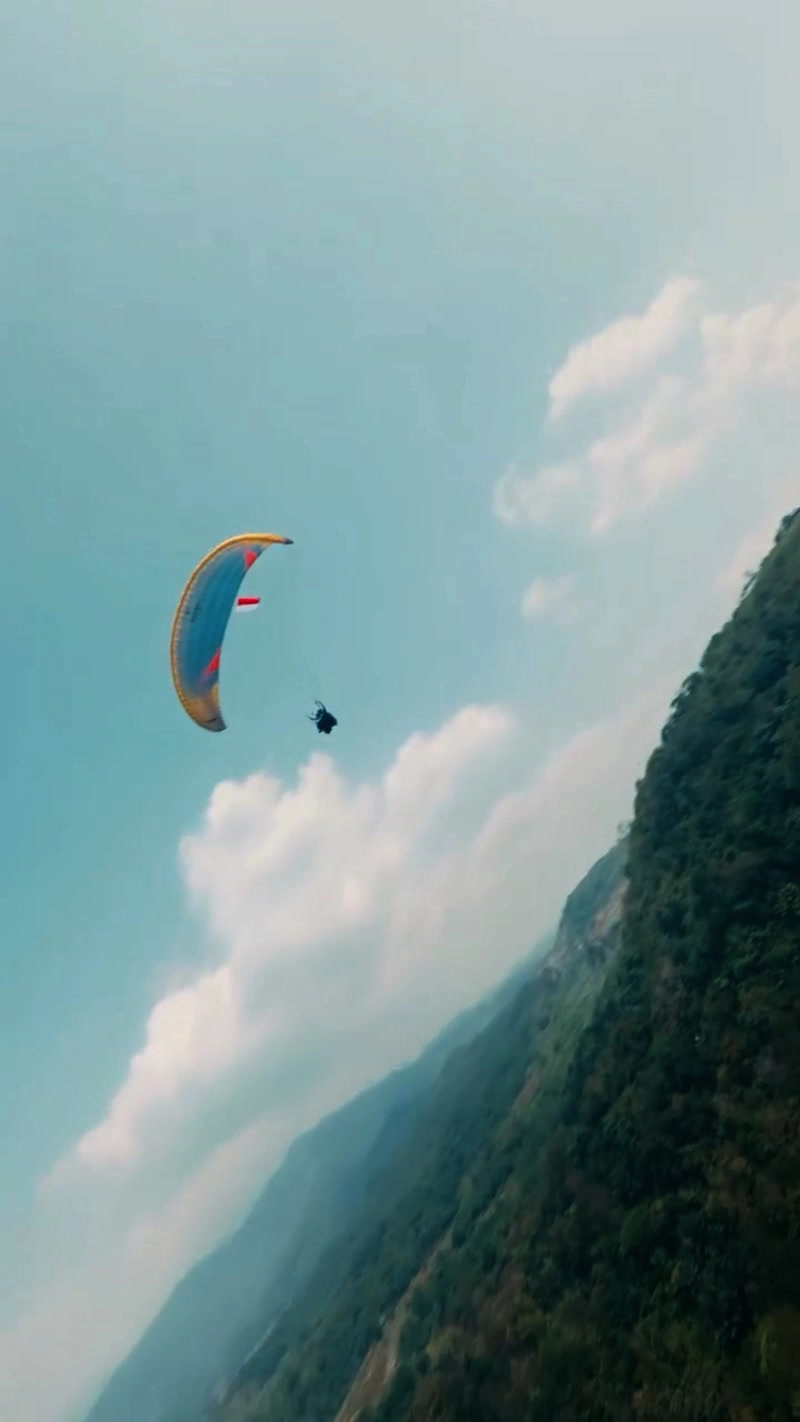Experience skydiving above the clouds once